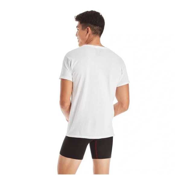 Hanes 4 pack White Crew Neck Tee Shirts - Picture 3 of 4